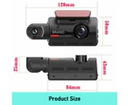 BJWD HD1080P Car DVR 3" Lens Dash Cam Front and Inside Video Recorder Camera G-sensor