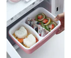 2 Grids 304 Stainless Steel Thermal Lunch Bento Box for Kids Packed Food Storage Containers Microwave Oven Lunchbox Accessories - Pink