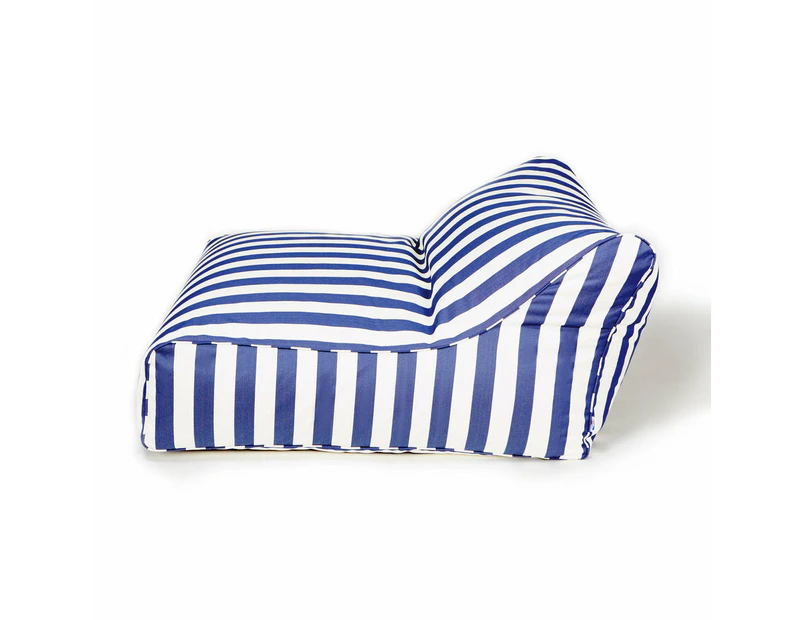 Hang Out Double Outdoor Beanbag Blue and White Stripe