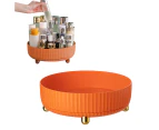 Kitchen Storage Multi-Functional 360 degree Rotating Rack Seasoning Box-Orange