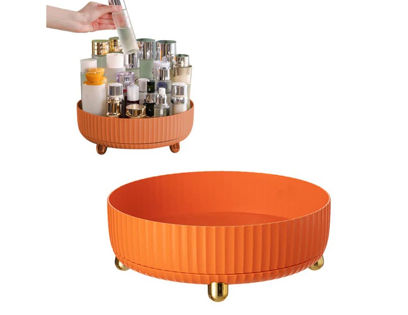 Kitchen Storage Multi-Functional 360 degree Rotating Rack Seasoning Box-Orange