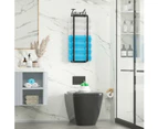 Wall-Mounted Towel Racks for Bathroom Storage - Black