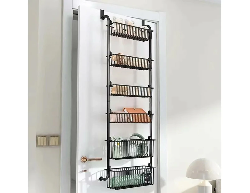 6-Tier Over Door Pantry Organizer for Kitchen and Bathroom Storage