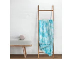 Gioia Casa Tie Dye Shaggy Microfibre Throw Blanket - Blue