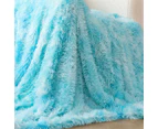 Gioia Casa Tie Dye Shaggy Microfibre Throw Blanket - Blue