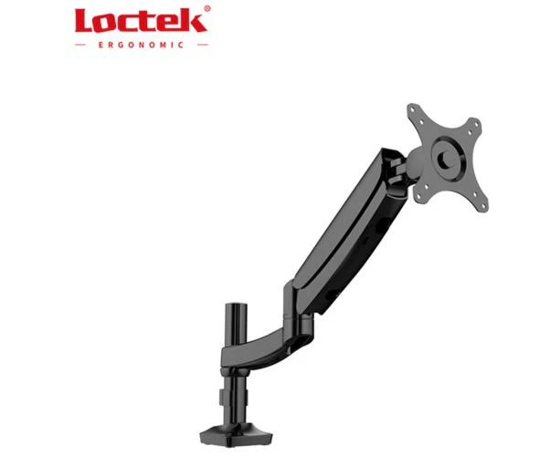 Loctek Pro Mount, 10"-30" Single Gas Spring Monitor Stand - Aluminum Black - [DLB504]