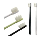Wave Desgin Toothbrush Super Soft Hair NanoToothbrush Adult Cleaning Toothbrush Ultra-fine Toothbrush Teeth Deep Cleaning Tools - Straight white