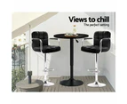 Bar Table Tables Kitchen Swivel Gas Lift Outdoor Round Metal Black