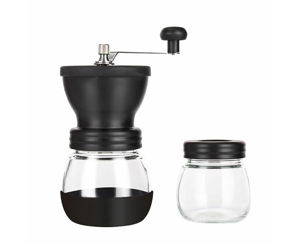 Madesmart Manual Coffee Grinder Washable with 2 Glass Jars for Traveling