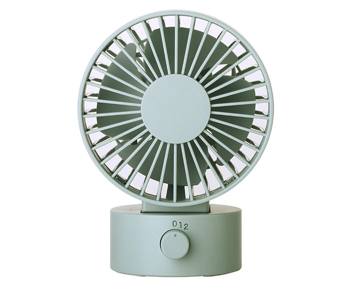 Mini Portable Quiet USB Desk Fan Home Office Electric Oscillating Table Cooler-White