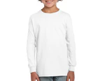 Gildan Ultra Cotton Youth Long Sleeve T-Shirt 2 Pack - White