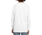 Gildan Ultra Cotton Youth Long Sleeve T-Shirt 2 Pack - White
