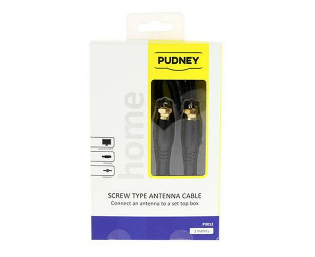 PUDNEY F PLUG TO F PLUG FLYLEAD RG6 2 METRE [P3012]