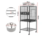 Advwin Bird Cage 146cm Large Cage Aviary Parrot Budgie Pet Cage Wheel w/Brake