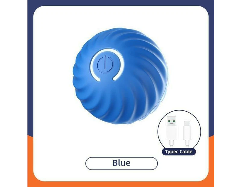 USB Electronic Smart Dog Toy Ball Interactive Pet Automatic Moving Ball Gift blue