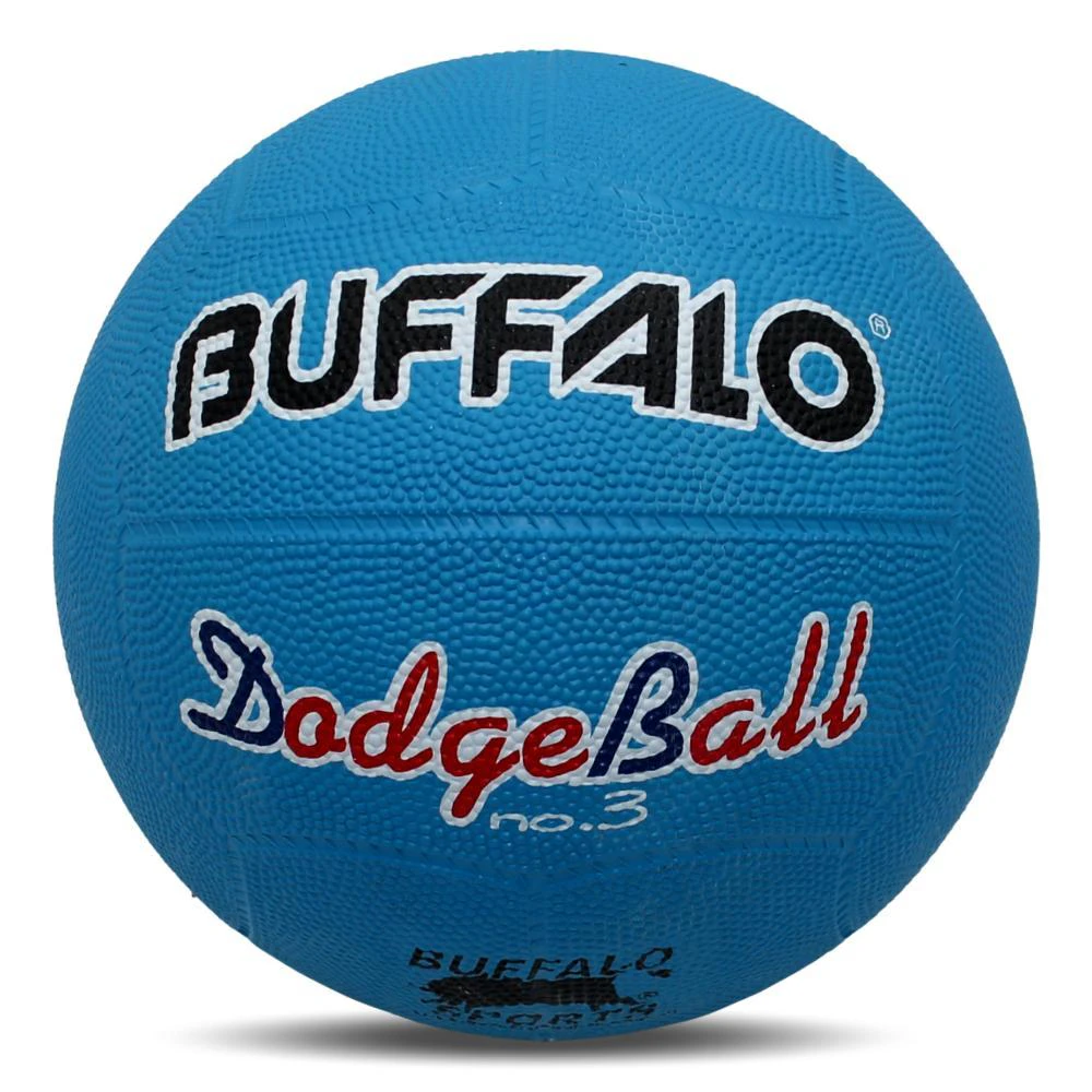 Buffalo Sports Rubber Dodge Utility Ball 22cm - Blue