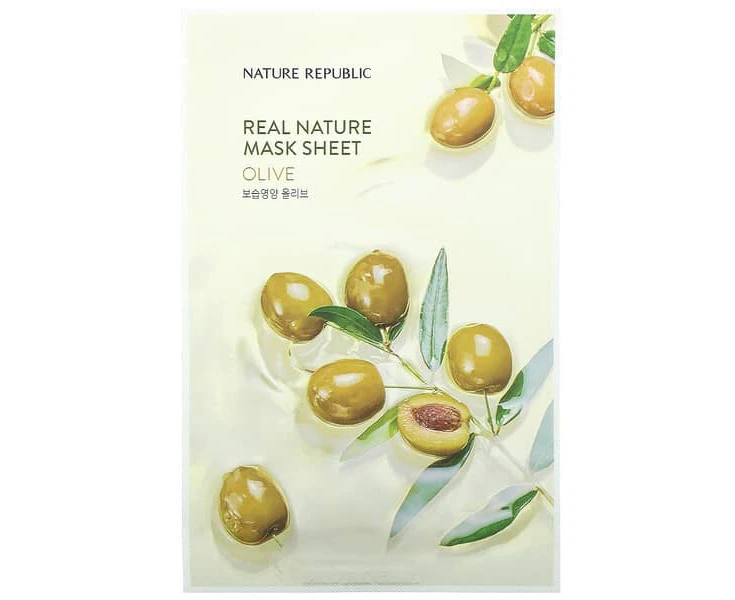 Real Nature Beauty Mask Sheet, Olive, 1 Sheet, 0.77 fl oz (23 ml)