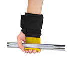 Weight Lifting Hook Hand Grip Support Wrist Straps Powerlifting Grips Gym Gloves - Yellow