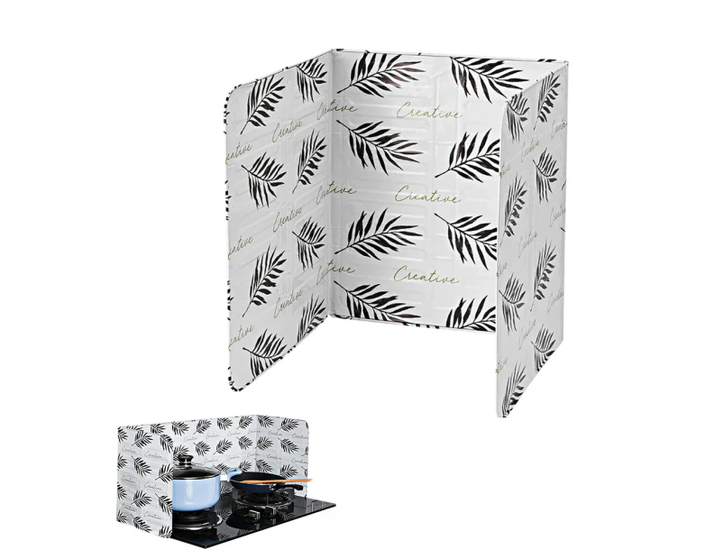 Kitchen Oil Splash Guard Cooking Cover Splatter Screen Board Aluminum Foil Block Oil-White