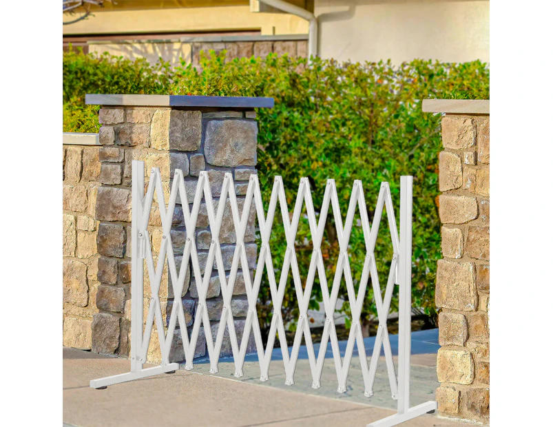 Garden Security Fence Gate Expandable Barrier Safety Aluminum Indoor Outdoor Pet