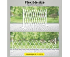 Garden Security Fence Gate Expandable Barrier Safety Aluminum Indoor Outdoor Pet