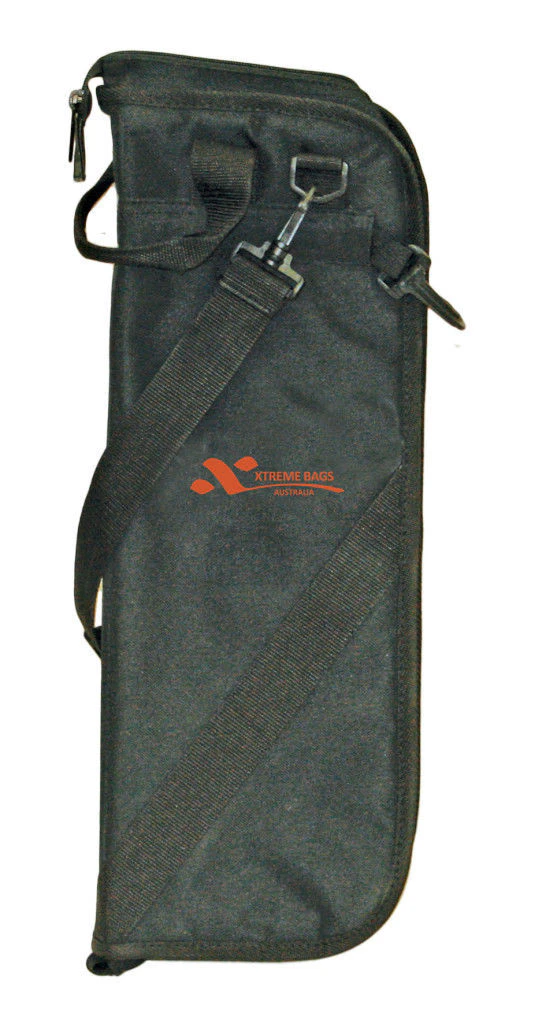 Xtreme Stick Bag Black Nylon  Drums, 5mm Sponge Padding, Hanging Clips