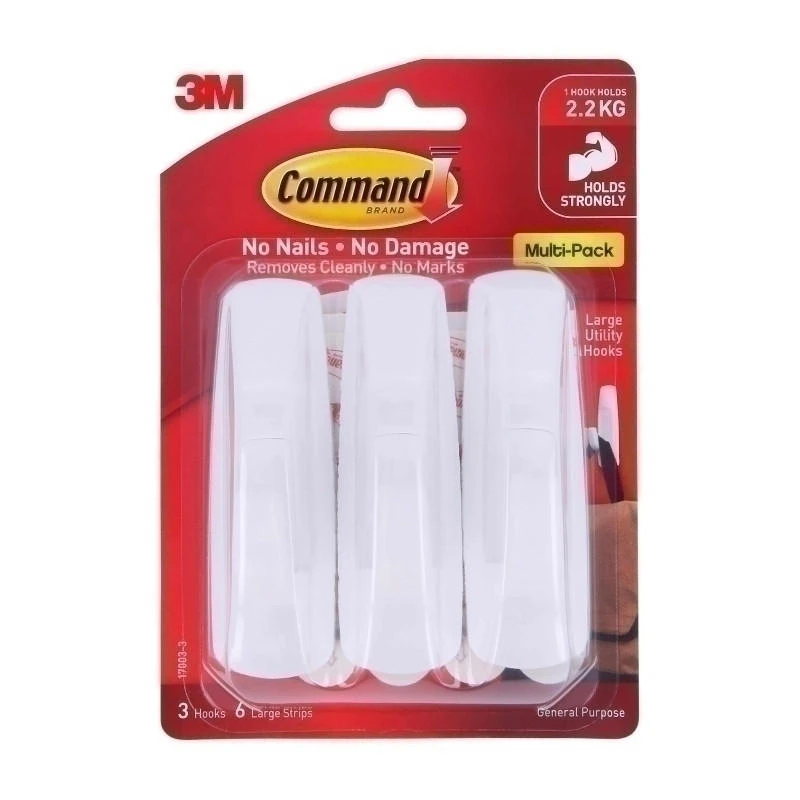 COMMAND Hook 17003VP Large  Pack of 3