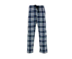 Men's Plush Fleece Pyjama Lounge Pants - Blue/Plaid B
