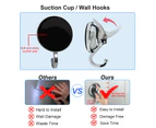 Hooks Up Hooks Suction Cup Hooks for Shower Heavy Duty Vacuum Suction Shower Hooks Window Glass Kitchen Bathroom Hooks Reusable-1pc Black