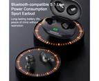 Black-Wireless Headphones Stereo Surround LED Power Display Bluetooth-compatible 5.1 High-Performance Touch Control Wireless Earbud Sports