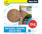 Aqua One Natural Gravel Gold Mix 2kg (12203)