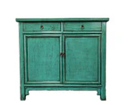 Zohi Interiors Antique Oriental Cabinet in Green