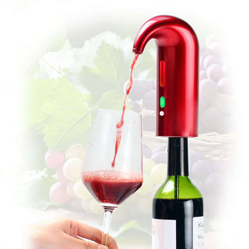 Electric Wine Aerator - With a Push of the Button you will receive Perfectly Aerated Wine