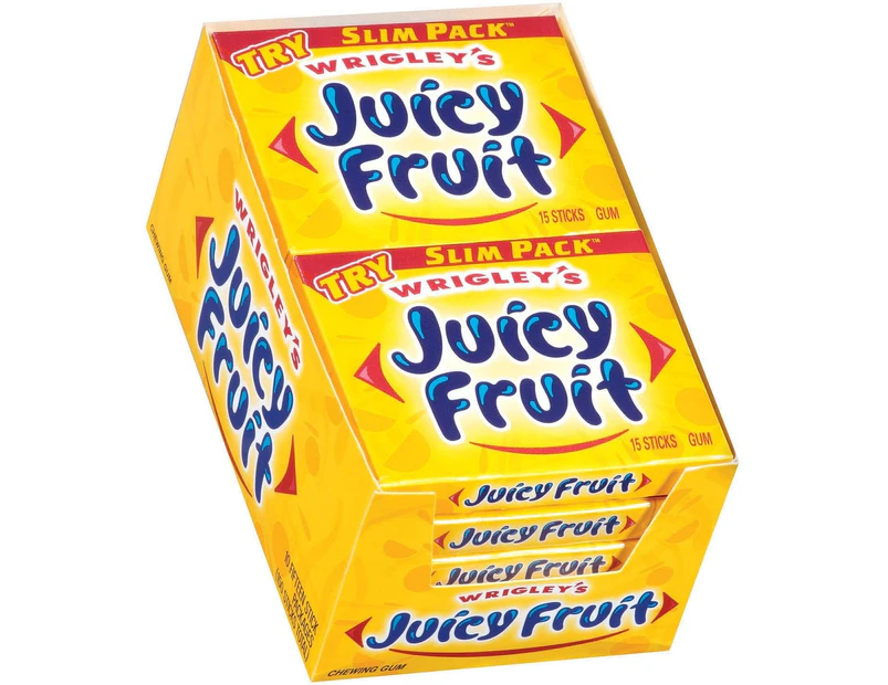 Wrigleys Juicy Fruit Chewing Gum 15 Pieces X 10 Pack - USA