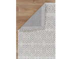 Wamberal Chevron Light Grey Wool Rug