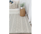 Wamberal Chevron Light Grey Wool Rug