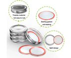 Regular Mouth Canning Lids for Ball, Kerr Jars - 24-Count Split-Type with Leak proof & Airtight Seal Features
