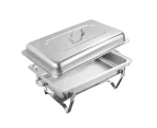 9lx1 Food Buffet Warmer Pan Bain Marie Bow Chafing Dish Insulated Stainless Steel Stackable Tray Catering Food Server Set With Lid Party Banquet Dinin