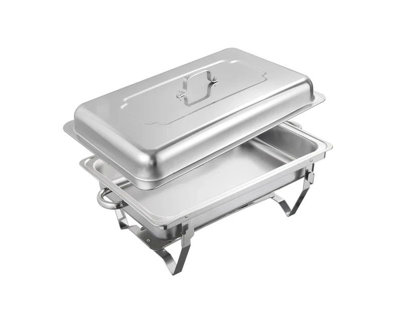 9lx1 Food Buffet Warmer Pan Bain Marie Bow Chafing Dish Insulated Stainless Steel Stackable Tray Catering Food Server Set With Lid Party Banquet Dinin