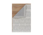 Wamberal Chevron Light Grey Wool Rug