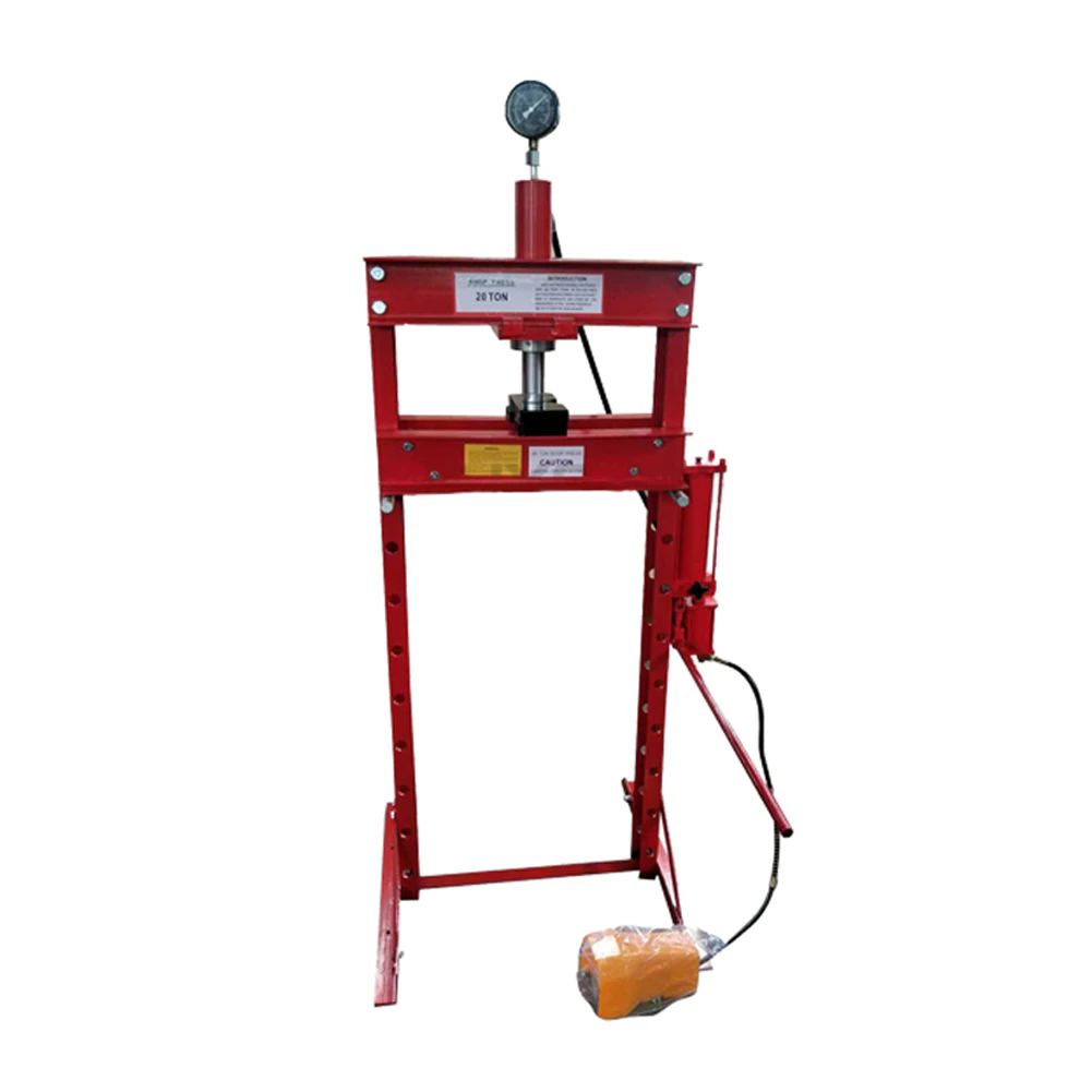 Shop Press 20 Ton Air Hydraulic Include Gauge Foot Pedal Sliding Head Right-Left