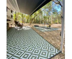 Caravan & Camping Mat | Outdoor Rug | RECYCLED Plastic Mat | Khaki & Grey 5m