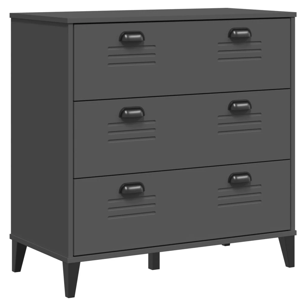 vidaXL Drawer Cabinet VIKEN Anthracite Grey Engineered Wood