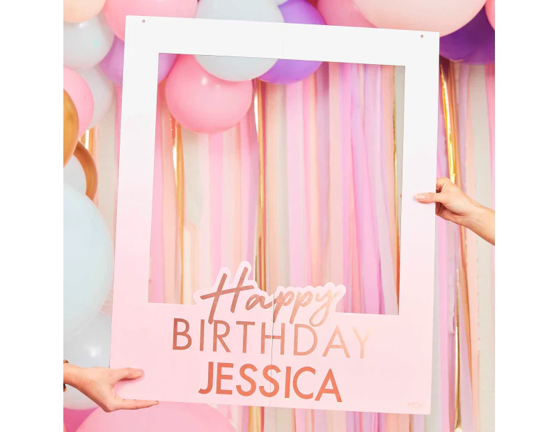 Mix It Up Rose Gold Foiled Personalised Happy Birthday Polaroid Frame