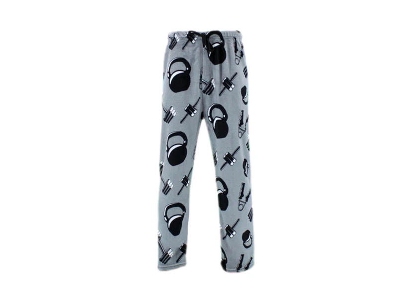 Men's Plush Fleece Pyjama Lounge Pants - Grey/Gym