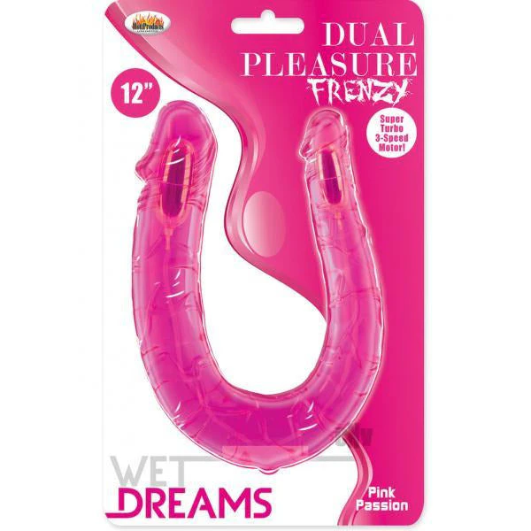 Wet Dreams Dual Pleasure Magenta Dong