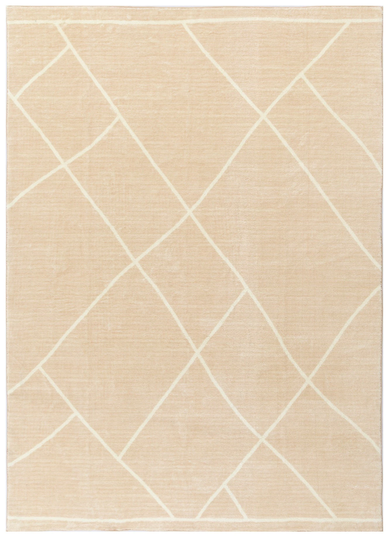 Cloud Modern Neutral Diamonds in Beige Rug - 290X200CM