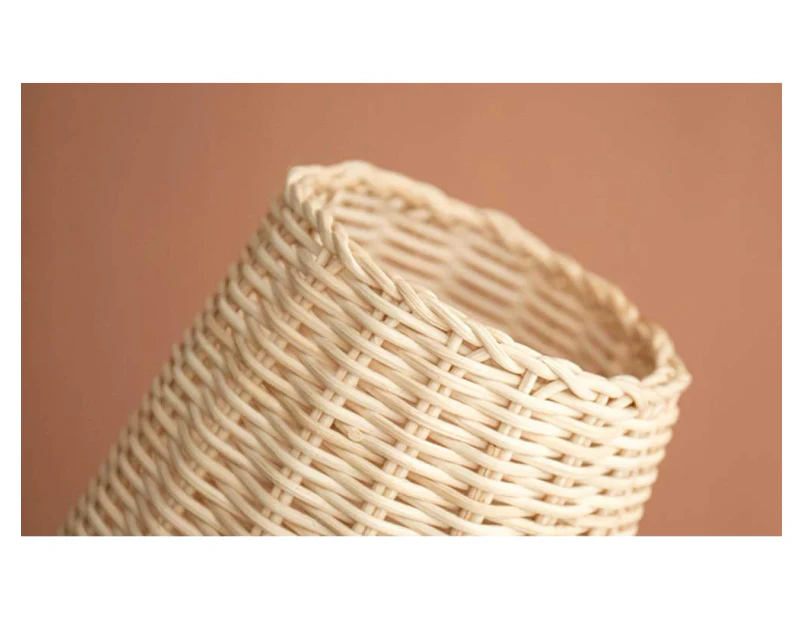 Hand-woven rattan vase, living room decorative vase, wicker small table vase for home decoration