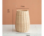 Hand-woven rattan vase, living room decorative vase, wicker small table vase for home decoration