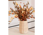 Hand-woven rattan vase, living room decorative vase, wicker small table vase for home decoration